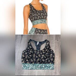 Free People Movement Printed Synergy Crop Top Sports Bra S NEW